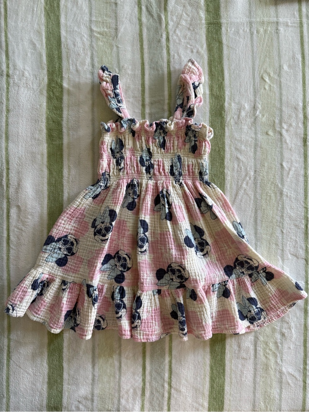 Disney Minnie Mouse Tropical Print Smocked Sundress